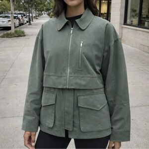 Lululemon Jacket Womens Medium Glyde 2-in-1 Adaptable Large Dark Forest Green